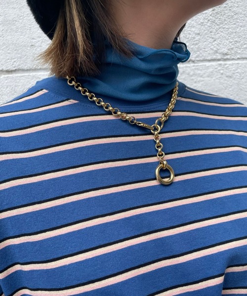 ＪＵＧＬＡＮＳ（ユグランス）の「☆ コーデ映え。パワーメッシュカラープルオーバー　251019（Tシャツ/カットソー・レディース・グレー/グリーン/ピンク/ブラック/アイボリー/オレンジ系1/ブラウン/ブルー/ピンク系1/グリーン系1・FREE）」の19枚目の写真