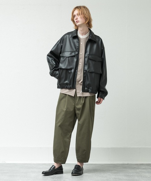 SLICK（スリック）の「シンセティックレザーショートブルゾン