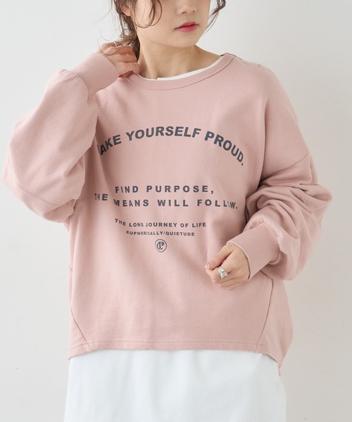 PUAL CE CIN（ピュアルセシン）の「裏毛プリントプルオーバー（スウェット・レディース・ホワイト/ベージュ/ブルー/ピンク・FREE）」の20枚目の写真