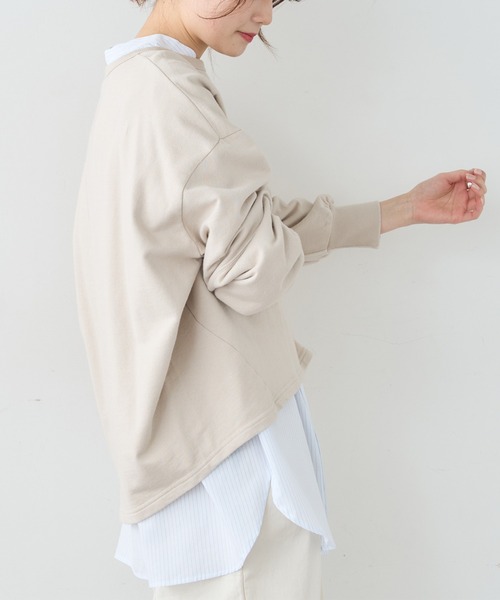 PUAL CE CIN（ピュアルセシン）の「裏毛プリントプルオーバー（スウェット・レディース・ホワイト/ベージュ/ブルー/ピンク・FREE）」の12枚目の写真