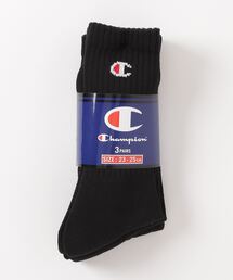 Champion | 【CHAMPION/チャンピオン】足底パイル　ワンポイントロゴフルレングスソックス（靴下）　3足組（3P）(ソックス/靴下)