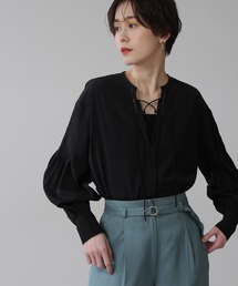 N.（N. Natural Beauty Basic） | ◆レースアップハシゴレースブラウス(シャツ/ブラウス)
