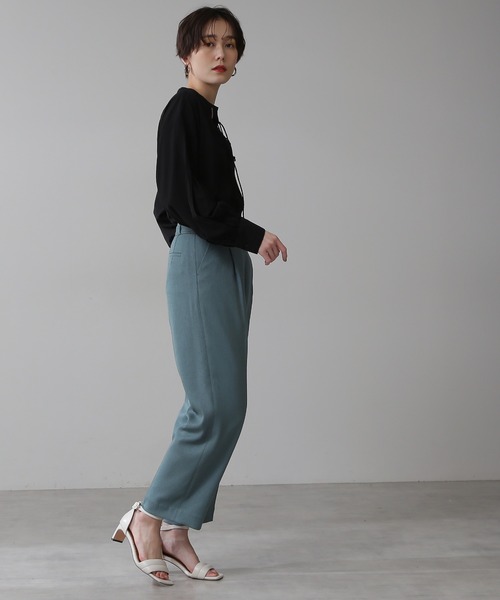 N.（N. Natural Beauty Basic）（エヌエヌナチュラルビューティーベーシック）の「◆レースアップハシゴレースブラウス（シャツ/ブラウス・レディース・ブラック/パープル/オフホワイト・MEDIUM）」の9枚目の写真