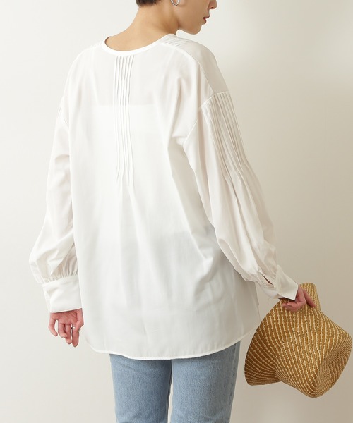 N.（N. Natural Beauty Basic）（エヌエヌナチュラルビューティーベーシック）の「◆レースアップハシゴレースブラウス（シャツ/ブラウス・レディース・ブラック/パープル/オフホワイト・MEDIUM）」の6枚目の写真