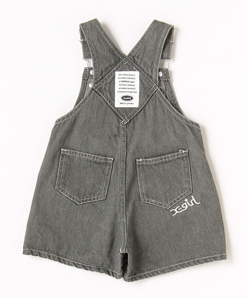 X-girl Stages（エックスガールステージス）の「サロペットショーツ（サロペット/オーバーオール・キッズ・ブラック/ブルー・110cm/120cm/130cm/140cm/100cm/90cm）」の6枚目の写真