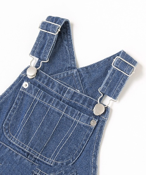 X-girl Stages（エックスガールステージス）の「サロペットショーツ（サロペット/オーバーオール・キッズ・ブラック/ブルー・110cm/120cm/130cm/140cm/100cm/90cm）」の8枚目の写真