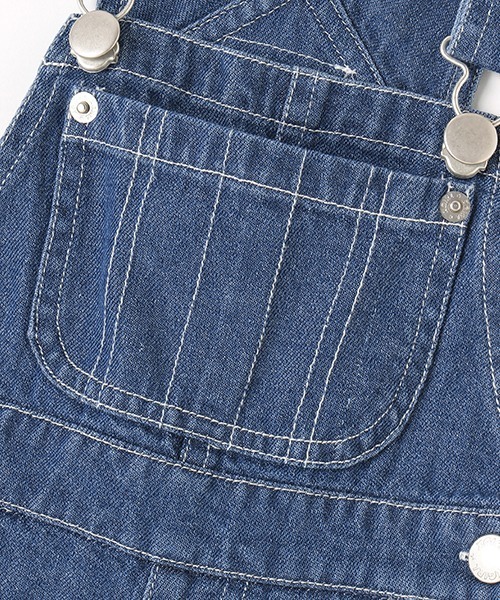 X-girl Stages（エックスガールステージス）の「サロペットショーツ（サロペット/オーバーオール・キッズ・ブラック/ブルー・110cm/120cm/130cm/140cm/100cm/90cm）」の10枚目の写真