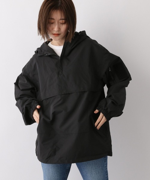 A part by（アパートバイ）の「Mil-Tec*ANORAKパーカー（ブルゾン・レディース・ブラック/キャメル・FREE）」の2枚目の写真