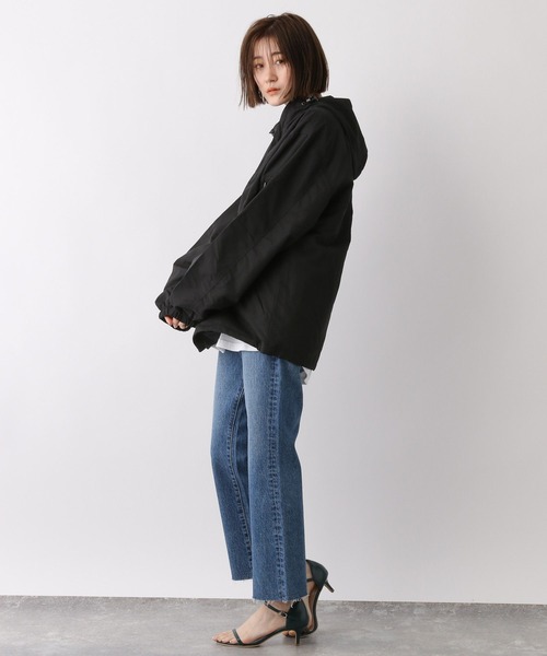 A part by（アパートバイ）の「Mil-Tec*ANORAKパーカー（ブルゾン・レディース・ブラック/キャメル・FREE）」の4枚目の写真