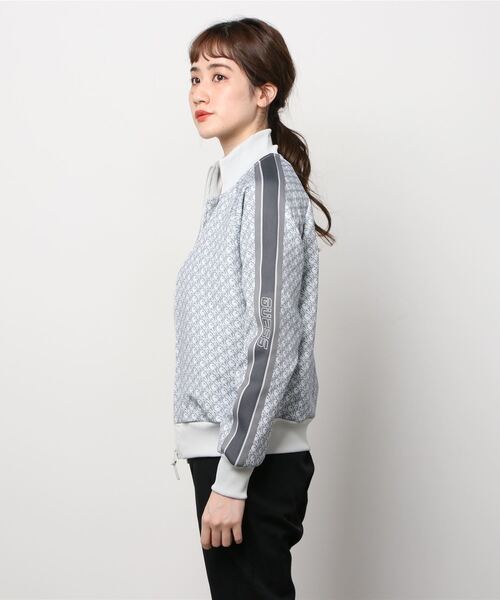 Guess（ゲス）の「Barbara Zip-Up Jacket（ジャージ・レディース・グレー/ブルー・MEDIUM/X-SMALL/SMALL）」の9枚目の写真