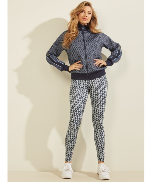 Guess（ゲス）の「Barbara Zip-Up Jacket（ジャージ・レディース・グレー/ブルー・MEDIUM/X-SMALL/SMALL）」の5枚目の写真