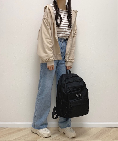 Cham.（チャム）の「ゆるだぼパーカー（パーカー・レディース・ベージュ・F）」の4枚目の写真