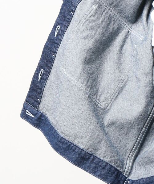 179/WG（イチナナキュウダブルジー）の「ルーズ デニムGジャン（デニムジャケット・レディース・ライトブルー/インディゴブルー・MEDIUM）」の5枚目の写真