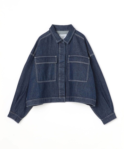 179/WG（イチナナキュウダブルジー）の「ルーズ デニムGジャン（デニムジャケット・レディース・ライトブルー/インディゴブルー・MEDIUM）」の14枚目の写真