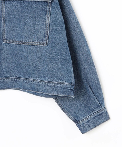 179/WG（イチナナキュウダブルジー）の「ルーズ デニムGジャン（デニムジャケット・レディース・ライトブルー/インディゴブルー・MEDIUM）」の19枚目の写真