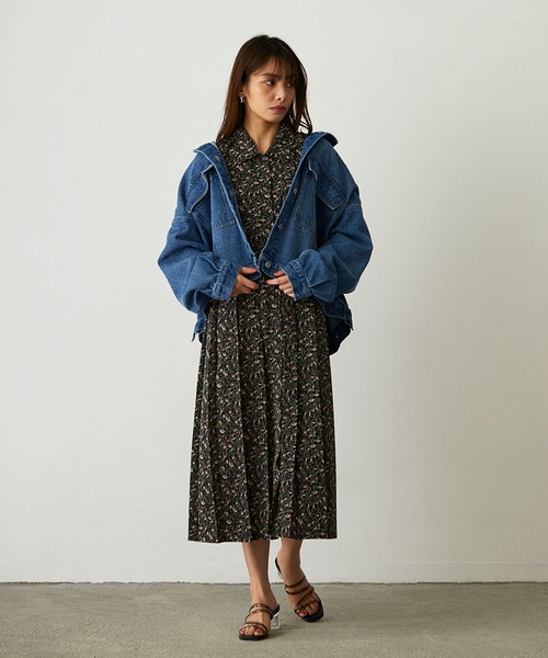 179/WG（イチナナキュウダブルジー）の「ルーズ デニムGジャン（デニムジャケット・レディース・ライトブルー/インディゴブルー・MEDIUM）」の13枚目の写真