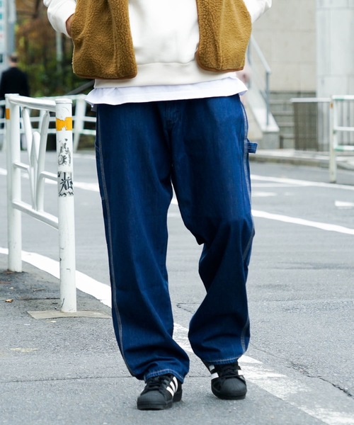 Wrangler(ラングラー)の「【WRANGLER/ラングラー】カラーペインターパンツ ワイドシルエット(その他パンツ・メンズ・ブラック/ダークグリーン/グレー/ブルー系その他/ホワイト/オレンジ/マスタード/ブルー/グリーン/イエロー/パープル・SMALL/MEDIUM/LARGE/X-LARGE)」の8枚目の写真