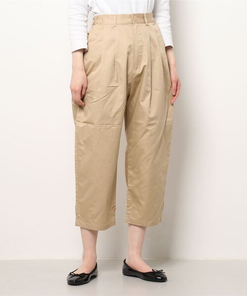 sm2rhythm(サマンサモスモスリズム)の「裾ベルト付ツータックパンツ(その他パンツ・レディース・ベージュ/グレー/オリーブ・フリ-)」の3枚目の写真