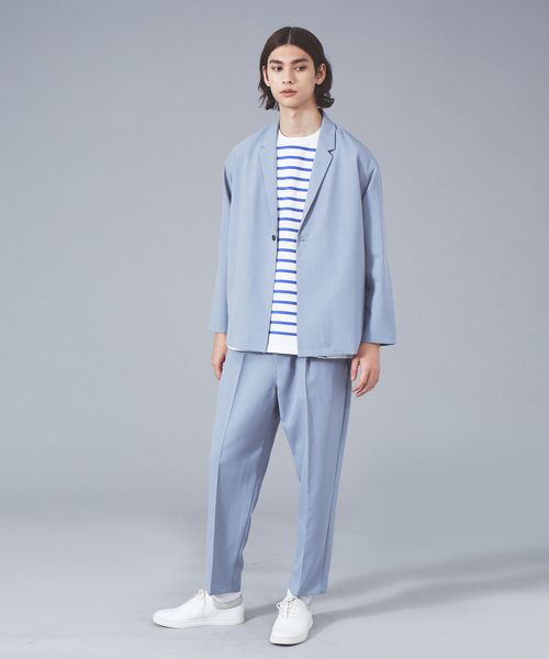 MYSELF ABAHOUSE（マイセルフアバハウス）の「【MYSELF ABAHOUSE】ポリツイル オーバーサイズ ワンボタン ジャケット（テーラードジャケット・メンズ・ベージュ/サックスブルー/ピンクベージュ/ブラック・48/46）」の6枚目の写真