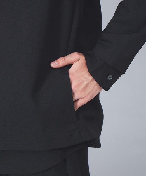 MYSELF ABAHOUSE（マイセルフアバハウス）の「【MYSELF ABAHOUSE】ポリツイル オーバーサイズ ワンボタン ジャケット（テーラードジャケット・メンズ・ベージュ/サックスブルー/ピンクベージュ/ブラック・48/46）」の13枚目の写真