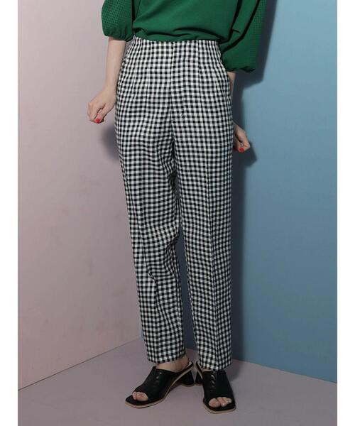 ELENCARE DUE(エレンカーレデュエ)の「・ELENCARE DUE ギンガムタックパンツ(その他パンツ・レディース・ブラック/ベージュ/グリーン・FREE)」の9枚目の写真