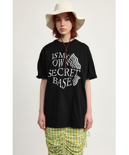 SLY（スライ）の「WAVY LOGO BIG T/SH ロゴ ビッグTシャツ（Tシャツ/カットソー・レディース・オフホワイト/ピンク/オレンジ/ブラック・FREE）」の10枚目の写真