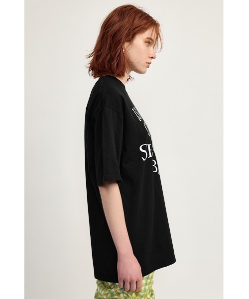 SLY（スライ）の「WAVY LOGO BIG T/SH ロゴ ビッグTシャツ（Tシャツ/カットソー・レディース・オフホワイト/ピンク/オレンジ/ブラック・FREE）」の13枚目の写真