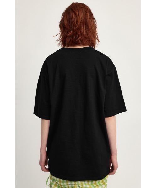 SLY（スライ）の「WAVY LOGO BIG T/SH ロゴ ビッグTシャツ（Tシャツ/カットソー・レディース・オフホワイト/ピンク/オレンジ/ブラック・FREE）」の14枚目の写真