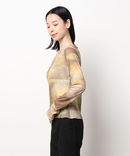 i-dare（アイディア）の「【i-dare】タイダイ柄 アシンメトリー メロー ブラウス（シャツ/ブラウス・レディース・ブラウン系その他・FREE）」の7枚目の写真