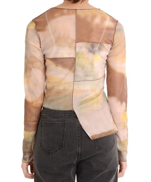 i-dare（アイディア）の「【i-dare】タイダイ柄 アシンメトリー メロー ブラウス（シャツ/ブラウス・レディース・ブラウン系その他・FREE）」の11枚目の写真