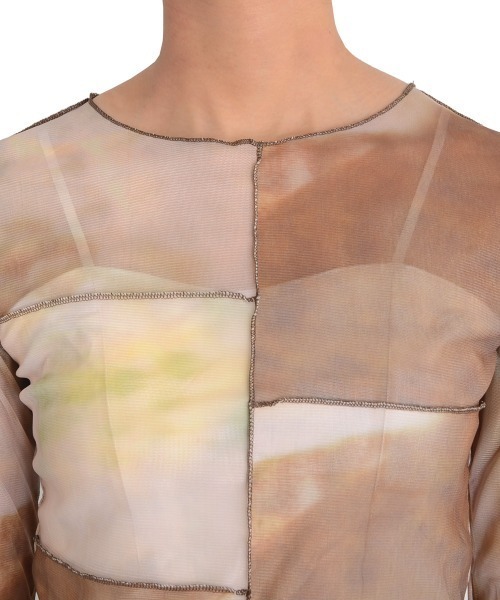 i-dare（アイディア）の「【i-dare】タイダイ柄 アシンメトリー メロー ブラウス（シャツ/ブラウス・レディース・ブラウン系その他・FREE）」の13枚目の写真