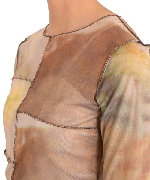 i-dare（アイディア）の「【i-dare】タイダイ柄 アシンメトリー メロー ブラウス（シャツ/ブラウス・レディース・ブラウン系その他・FREE）」の14枚目の写真