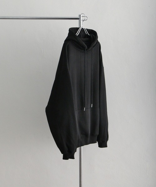 NILWAY(ニルウェイ)の「ヘビーTC裏毛ワイドスリーブプルオーバーパーカー(パーカー・メンズ・ライトグレー/ブラック/ネイビー/ブルー/グリーン/グレイッシュベージュ・SMALL/MEDIUM/LARGE)」の11枚目の写真