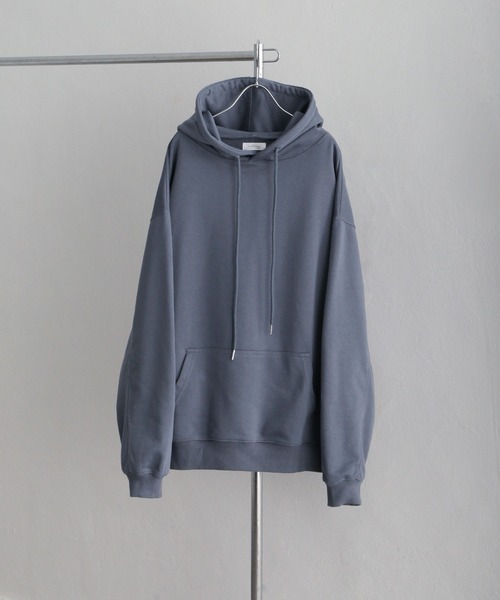 NILWAY(ニルウェイ)の「ヘビーTC裏毛ワイドスリーブプルオーバーパーカー(パーカー・メンズ・ライトグレー/ブラック/ネイビー/ブルー/グリーン/グレイッシュベージュ・SMALL/MEDIUM/LARGE)」の20枚目の写真