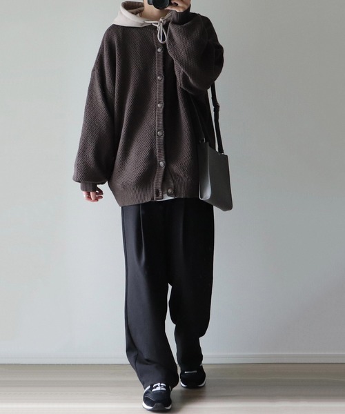 NILWAY(ニルウェイ)の「ヘビーTC裏毛ワイドスリーブプルオーバーパーカー(パーカー・メンズ・ライトグレー/ブラック/ネイビー/ブルー/グリーン/グレイッシュベージュ・SMALL/MEDIUM/LARGE)」の22枚目の写真