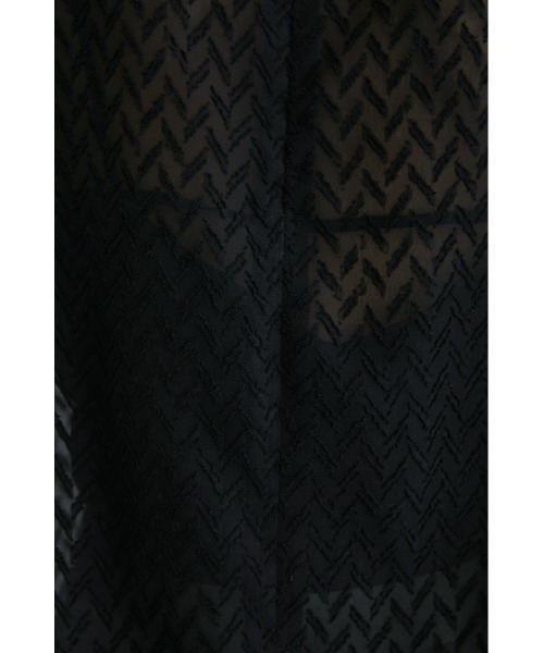 STYLEMIXER（スタイルミキサー）の「センターパイピングカットブラウス（シャツ/ブラウス・レディース・ブラック/アイボリー・FREE）」の6枚目の写真