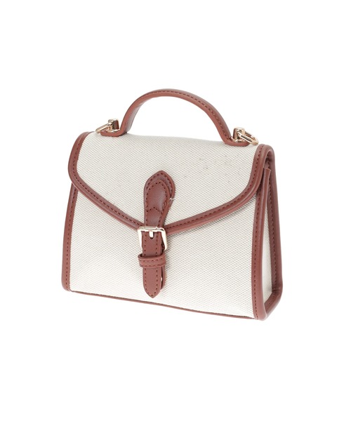 Edit Sheen（エディットシーン）の「フラップベルトキャンバスミニバッグ（ショルダーバッグ・レディース・ブラック/キャメル/ベージュ・FREE）」の8枚目の写真