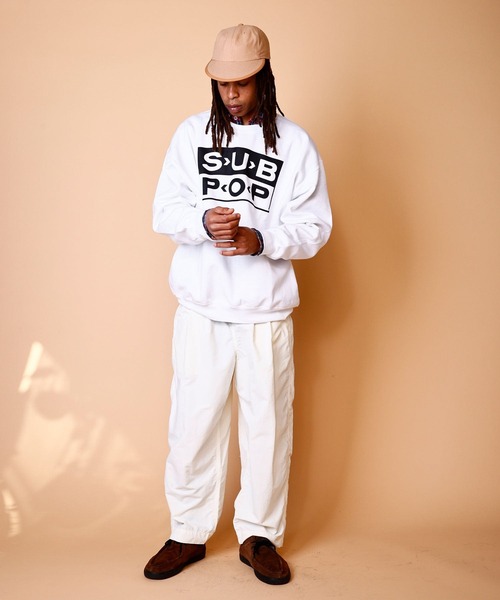 SUB POP(サブポップ)の「BIG CREW SWEAT "SUB POP LOGO" /ビッグ クルースウェット ”サブポップ ロゴ”(スウェット・メンズ・ブラック/ホワイト・X-LARGE/XX-LARGE/LARGE)」の7枚目の写真