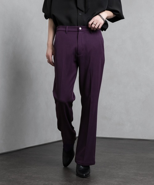 Adoon plain（アドーンプレーン）の「【Adoon plain】フレアスラックス（スラックス・メンズ・ブラック/ブルー/ライトグリーン/グレー/パープル/ダークオレンジ・SMALL/MEDIUM/LARGE）」の5枚目の写真