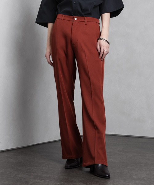 Adoon plain（アドーンプレーン）の「【Adoon plain】フレアスラックス（スラックス・メンズ・ブラック/ブルー/ライトグリーン/グレー/パープル/ダークオレンジ・SMALL/MEDIUM/LARGE）」の6枚目の写真