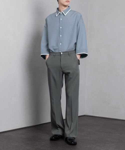 Adoon plain（アドーンプレーン）の「【Adoon plain】フレアスラックス（スラックス・メンズ・ブラック/ブルー/ライトグリーン/グレー/パープル/ダークオレンジ・SMALL/MEDIUM/LARGE）」の16枚目の写真