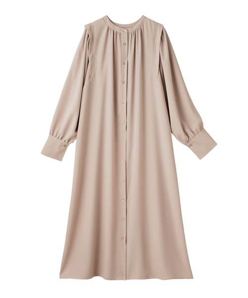 GeeRA（ジーラ）の「前後2WAYボリューム袖ワンピ（ワンピース・レディース・サンドグレー/ブルー・LARGE/MEDIUM）」の17枚目の写真