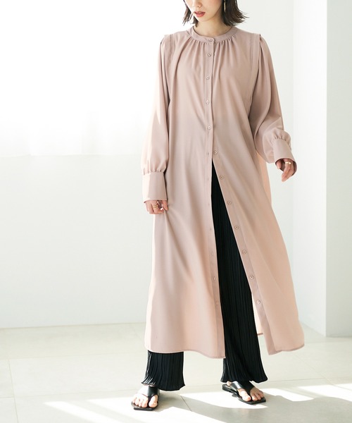 GeeRA（ジーラ）の「前後2WAYボリューム袖ワンピ（ワンピース・レディース・サンドグレー/ブルー・LARGE/MEDIUM）」の20枚目の写真