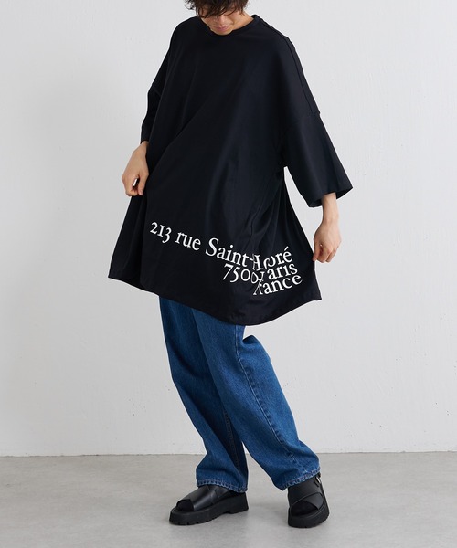 Lui's（ルイス）の「ウルトラ BIG Tシャツ（Tシャツ/カットソー・メンズ・ホワイト/ブラック・FREE）」の17枚目の写真