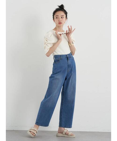 earth music&ecology（アースミュージックアンドエコロジー）の「袖デザインカットプルオーバー（Tシャツ/カットソー・レディース・ベージュ/アイボリー/ブラック・S/M）」の11枚目の写真