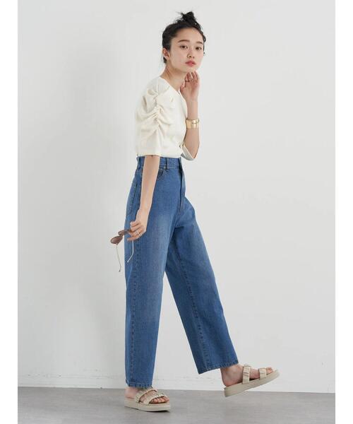 earth music&ecology（アースミュージックアンドエコロジー）の「袖デザインカットプルオーバー（Tシャツ/カットソー・レディース・ベージュ/アイボリー/ブラック・S/M）」の12枚目の写真