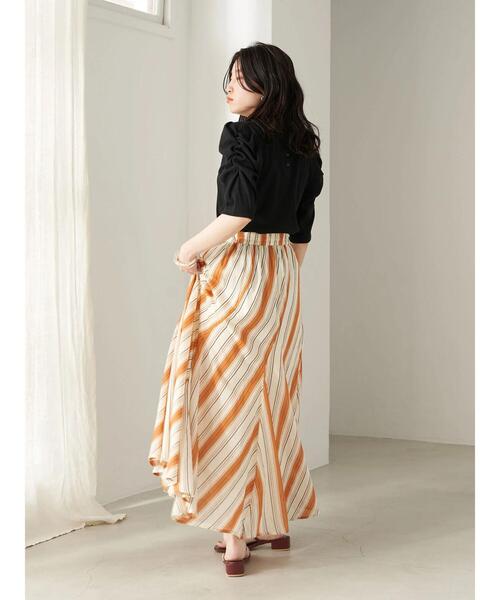 earth music&ecology（アースミュージックアンドエコロジー）の「袖デザインカットプルオーバー（Tシャツ/カットソー・レディース・ベージュ/アイボリー/ブラック・S/M）」の19枚目の写真