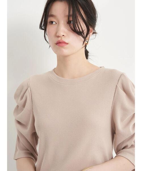 earth music&ecology（アースミュージックアンドエコロジー）の「袖デザインカットプルオーバー（Tシャツ/カットソー・レディース・ベージュ/アイボリー/ブラック・S/M）」の20枚目の写真