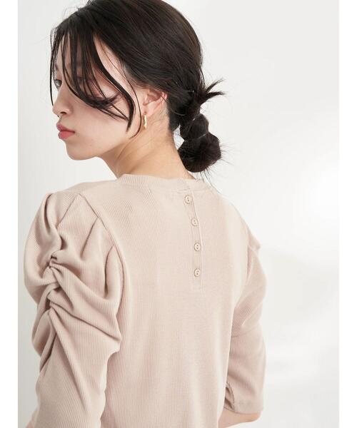 earth music&ecology（アースミュージックアンドエコロジー）の「袖デザインカットプルオーバー（Tシャツ/カットソー・レディース・ベージュ/アイボリー/ブラック・S/M）」の22枚目の写真