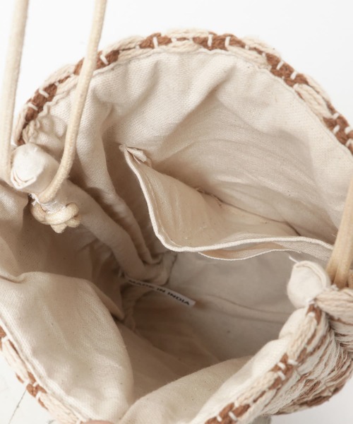 F by ROSSO(エフバイロッソ)の「beej インドメイドカゴバッグ2(かごバッグ・レディース・ブラウン・-)」の8枚目の写真